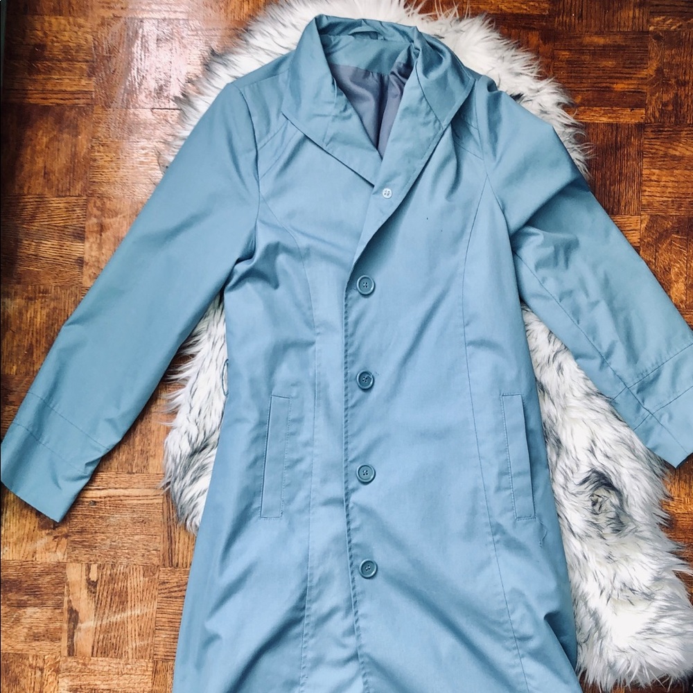 Big Blue Trench Coat